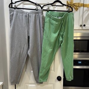 TNA (Aritzia) Joggers—Gray and Green